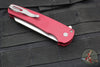 Protech Malibu Flipper- Reverse Tanto- Textured Red Handle- Stonewash Magnacut Blade 5405-RED