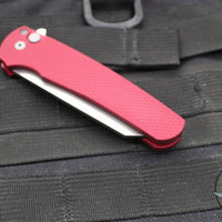 Protech Malibu Flipper- Reverse Tanto- Textured Red Handle- Stonewash Magnacut Blade 5405-RED