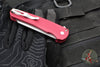 Protech Malibu Flipper- Reverse Tanto- Textured Red Handle- Stonewash Magnacut Blade- Gold Lip Pearl Button 5405 LTD-RED
