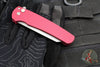 Protech Malibu Flipper- Reverse Tanto- Textured Red Handle- Stonewash Magnacut Blade- Gold Lip Pearl Button 5405 LTD-RED