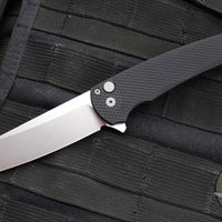 Protech Malibu Flipper- Reverse Tanto- Black Textured Handle- Stonewash Magnacut Blade 5405