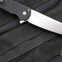 Protech Malibu Flipper- Reverse Tanto- Black Textured Handle- Stonewash Magnacut Blade 5405