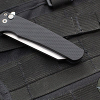 Protech Malibu Flipper- Reverse Tanto- Black Textured Handle- Stonewash Magnacut Blade 5405