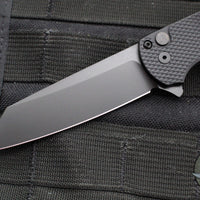 Protech Malibu Flipper- Reverse Tanto- Black Textured Handle- Black DLC Magnacut Blade 5406