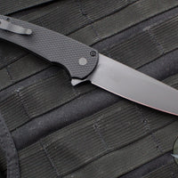 Protech Malibu Flipper- Reverse Tanto- Black Textured Handle- Black DLC Magnacut Blade 5406