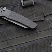 Protech Malibu Flipper- Reverse Tanto- Black Textured Handle- Black DLC Magnacut Blade 5406