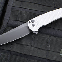 Protech Malibu Flipper- Reverse Tanto- Grey Battleworn Dragon Scale Handle- Black DLC Magnacut Blade 5436-BW GREY