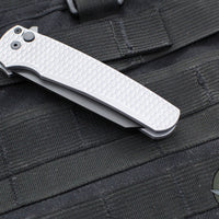 Protech Malibu Flipper- Reverse Tanto- Grey Battleworn Dragon Scale Handle- Black DLC Magnacut Blade 5436-BW GREY