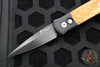 Protech Godson Out The Side Auto (OTS)- Black Handle- Red Ironbark Eucalyptus Wood Inlay- Black Blade 707-RIE