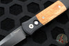 Protech Godson Out The Side Auto (OTS)- Black Handle- Red Ironbark Eucalyptus Wood Inlay- Black Blade 707-RIE