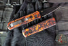 Protech Godson Out The Side Auto (OTS)- Special "Del Fuego" Finished Handle- Black DLC Blade 721-DF2