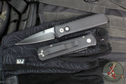 Protech Godson Out The Side Auto (OTS)- Black Handle- Black DLC Washed Blade 721-DLCW