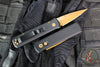 Protech Godson Out The Side Auto (OTS)- Black Handle- Tan PVD Finished Blade 721-TAN