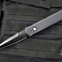 Protech SWAT Godfather Out The Side (OTS) Knife- DARK Edition- Black Handle- Black Satin DLC Blade & HW 921-DARK