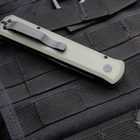 Protech Godfather Out The Side (OTS) Knife- Green Handle- Black Blade 921-GREEN