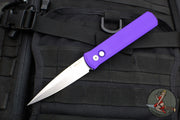 Protech Godfather Out The Side (OTS) Knife- Purple Handle- Satin Blade 921-SATIN-PURP