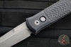 Protech Godfather Out The Side (OTS) Knife- Jigged Battleworn Black Handle- Acid Washed Blade 926-AWBW