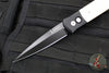 Protech Godfather Black And Ivory Micarta Tuxedo Out The Side (OTS) Knife DLC Black Blade 952