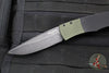 Protech Magic "Whiskers" Out The Side (OTS) Auto- Hidden Bolster Release Knife- Black Body- Green Textured Bolster- Black DLC Wash Blade BR-1.7 LTD-GREEN DLCW