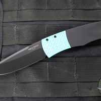 Protech Magic "Whiskers" Out The Side (OTS) Auto- Hidden Bolster Release Knife- Black Body- Textured Turquoise Bolster- Black DLC Blade BR-1.7 LTD-T Blue