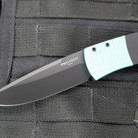 Protech Magic "Whiskers" Out The Side (OTS) Auto- Hidden Bolster Release Knife- Black Body- Textured Turquoise Bolster- Black DLC Blade BR-1.7 LTD-T Blue
