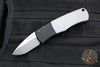 Protech Magic "Whiskers" Out The Side (OTS) Auto Knife- Hidden Bolster Release- Cali Legal Edition- Grey Handle- Textured Black Bolster- Stonewash Blade BR-1 CA.3 LTD-GREY