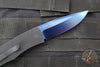 Protech Magic "Whiskers" Out The Side (OTS) Auto- Hidden Bolster Release Knife- Black Body- Textured Bolster- Sapphire Blue Blade BR-1 SB