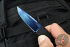 Protech Magic "Whiskers" Out The Side (OTS) Auto- Hidden Bolster Release Knife- Black Body- Textured Bolster- Sapphire Blue Blade BR-1 SB