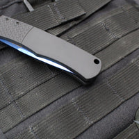 Protech Magic "Whiskers" Out The Side (OTS) Auto- Hidden Bolster Release Knife- Black Body- Textured Bolster- Sapphire Blue Blade BR-1 SB