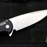 Protech Cambria Flipper- Black Aluminum Handle- TechnoCarbo Teal Inlay- Stonewash Magnacut Blade- Black Lip Pearl Button BSA25.Cambria.1