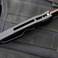Protech TR-3 Tactical Response 3 Out The Side (OTS) Auto Knife- Blade Show 2025- Black Fish Scale Handle- Zirconium Nitride "Antique PVD" Finished Magnacut Blade- BLP Button BSA25.TR-3.1