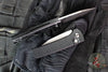 Chaves Protech Knives- Scapegoat Compact- OTS Auto- Black Carbide Textured Handle- Stonewash MagnaMax Steel Blade- Abalone Button Edition of 120 BSA26.SCAPEGOAT.1