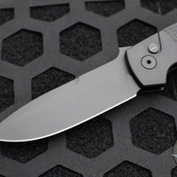 Protech Terzuola ATCF Out The Side (OTS) Auto Knife- OPERATOR- Black Handle with Black G-10 Inlays- Sterile Black Magnacut Steel Blade- Tritium Button Inlay BT2715-Operator