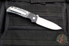 Protech Terzuola ATCF Out The Side (OTS) Auto Knife- Black Handle with "White Storm" Fat Carbon Inlays- Stonewash Magnacut Steel Blade BT2731-WS