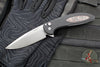 Protech Cambria Flipper- Black Aluminum Handle- TechnoCarbo Red Inlay- Stonewash Magnacut Blade- Black Lip Pearl Button CF2101-LTD TC RED