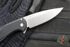 Protech Cambria Flipper- Black Aluminum Handle- TechnoCarbo Red Inlay- Stonewash Magnacut Blade- Black Lip Pearl Button CF2101-LTD TC RED
