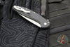 Protech Cambria Flipper- Black Aluminum Handle- TechnoCarbo Red Inlay- Stonewash Magnacut Blade- Black Lip Pearl Button CF2101-LTD TC RED
