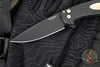 Protech Cambria Flipper- Black Aluminum Handle- Maple Burl Wood Inlay- Black DLC Magnacut Blade- Mosaic Pin Button CF2103-LTD Maple