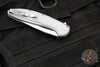 Protech Custom Cambria Flipper- Blade Show 2025- Grey Aluminum Handle- TechnoCarbo Copper Inlay- Mike Irie Compound Ground Mirror Polished Blade- Black Lip Pearl Button 2025 Custom Cambria 004