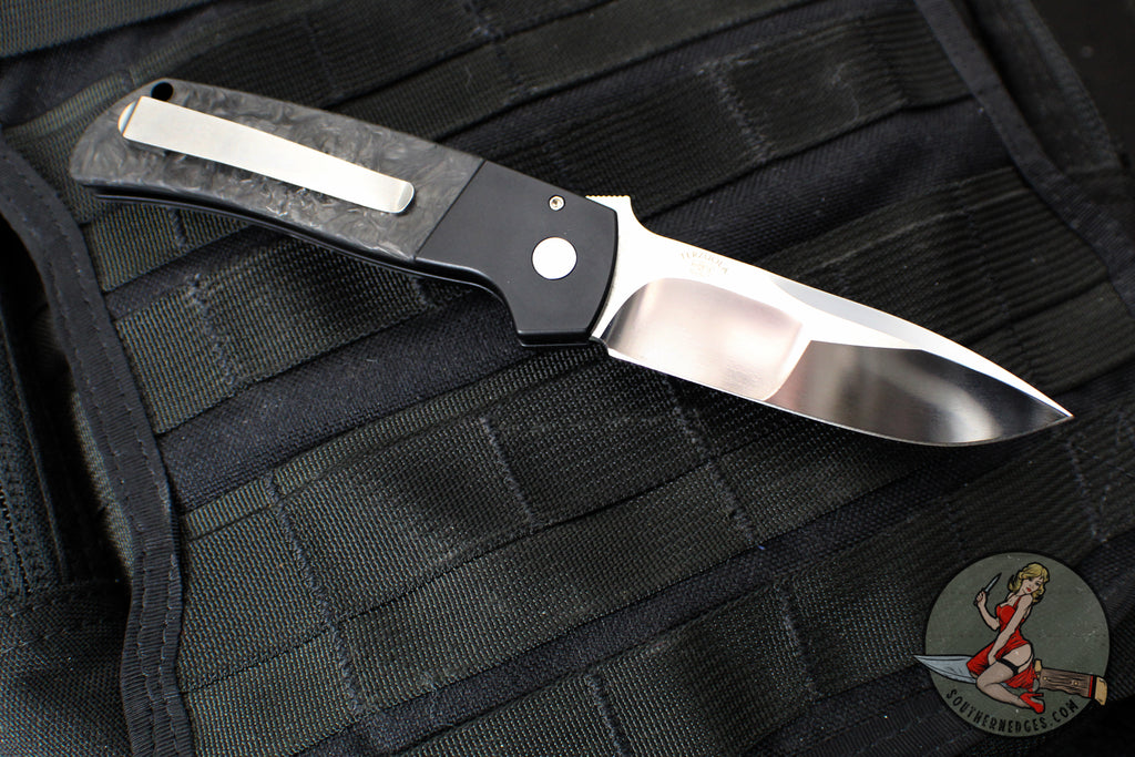 Protech 2024 Custom Auto Terzuola ATCF - Black Handle- Black Dark Matt ...