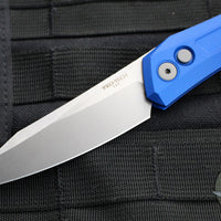 Protech Oligarch Out The Side (OTS) Auto Knife - Blue Handle - Stonewash Magnacut Blade DS101-BLUE