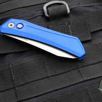 Protech Oligarch Out The Side (OTS) Auto Knife - Blue Handle - Stonewash Magnacut Blade DS101-BLUE