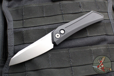 Protech Oligarch Out The Side (OTS) Auto Knife - Black Handle - Stonewash Magnacut Blade DS101