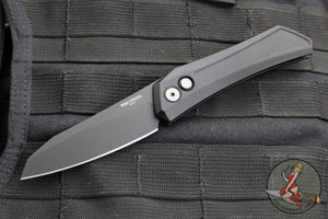 Protech Oligarch Out The Side (OTS) Auto Knife - Black Handle - Black DLC Magnacut Blade DS103