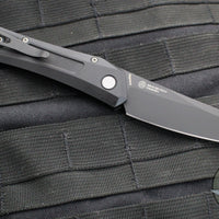 Protech Oligarch Out The Side (OTS) Auto Knife - Black Handle - Black DLC Magnacut Blade DS103