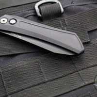 Protech Oligarch Out The Side (OTS) Auto Knife - Black Handle - Black DLC Magnacut Blade DS103