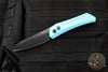 Protech Oligarch Out The Side (OTS) Auto Knife - Turquoise Blue Handle - Black DLC Magnacut Blade DS103 T Blue