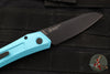 Protech Oligarch Out The Side (OTS) Auto Knife - Turquoise Blue Handle - Black DLC Magnacut Blade DS103 T Blue