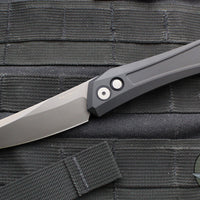 Protech Oligarch Out The Side (OTS) Auto Knife - Black Handle - Smokey Grey DLC Magnacut Blade DS121