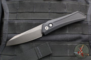 Protech Oligarch Out The Side (OTS) Auto Knife - Black Handle - Smokey Grey DLC Magnacut Blade DS121